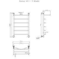 Товар: Водяной полотенцесушитель Тругор Лотос 1 П НП 60x50 с полкой Хром арт-Лотос1/нп8050П - фото 2 Водяной полотенцесушитель Тругор Лотос 1 П НП 60x50 с полкой Хром арт-Лотос1/нп8050П — фото 2, Водяные полотенцесушители