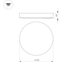 Потолочный светильник Arlight Emergency Белый/Черный арт-041106 — фото 8, Накладные светильники