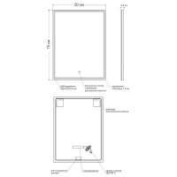 Зеркало Orange Nature 50 с подсветкой с сенсорным выключателем арт-ON-50ZE — фото 8, Зеркала в ванную комнату