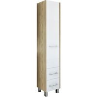 Шкаф пенал Sanflor Ларго 40 R Швейцарский вяз Белый арт-Н0000000029 — фото 1, Пеналы для ванной комнаты