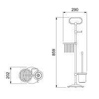 Напольная стойка Timo Nelson Антик арт-160185/02 — фото 2, Стойки - набор держателей