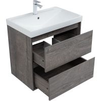 Тумба под раковину Aquanet Милан 70 подвесная Дуб рошелье арт-336373 — фото 5, Тумбы под раковину