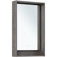 Зеркало Aquanet Милан 50 с подсветкой Дуб рошелье с сенсорным выключателем арт-336392 — фото 1, Зеркала в ванную комнату