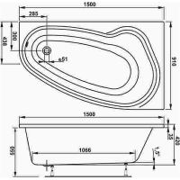 Акриловая ванна Vagnerplast Avona 150x90 R без гидромассажа арт-VPBA159AVO3PX-04 — фото 7, Акриловые ванны