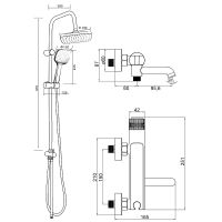 Душевая система Orange Push Хром арт-M02-914cr — фото 8, Душевые стойки