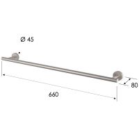 Полотенцедержатель Remer X-Style Inox Нержавеющая сталь арт-SSXI30 — фото 2, Полотенцедержатели