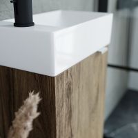 Тумба под раковину Sancos Mini 37 L подвесная Дуб чарльстон арт-MN35ECHL — фото 5, Тумбы под раковину