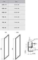 Душевая стенка Ravak Supernova PSS-80 профиль Белый стекло Grape арт-94040100ZG — фото 7, Боковые стенки