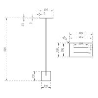 Напольная стойка Abber Stein Белая арт-AS1635 — фото 3, Стойки - набор держателей