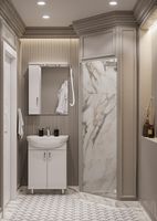 Товар: Зеркало со шкафом Aquaton Онда 58 с подсветкой Белое арт-1A009802ON01L - фото 7 Зеркало со шкафом Aquaton Онда 58 с подсветкой Белое арт-1A009802ON01L — фото 7, Зеркальные шкафы в ванную