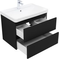 Тумба под раковину Aquanet Вега 2.0 70 подвесная Черная матовая арт-337954 — фото 4, Тумбы под раковину