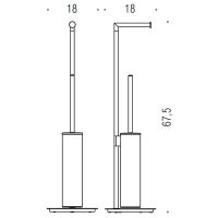 Напольная стойка Colombo Design Mini Хром арт-B4018.CR — фото 3, Стойки - набор держателей