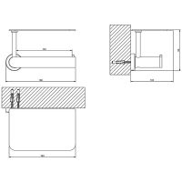 Держатель туалетной бумаги Gessi Emporio Accessories с полкой Хром арт-38855#031 — фото 2, Держатели туалетной бумаги