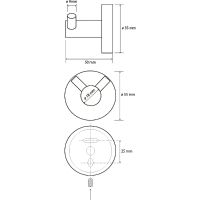 Двойной крючок Bemeta Neo Нержавеющая сталь арт-104106035 — фото 3, Крючки для полотенец