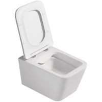 Унитаз Abber Rechteck подвесной Белый матовый с сиденьем Микролифт арт-AC1201MW — фото 4, Подвесные унитазы