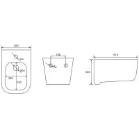 Биде Aquatek Дива подвесное Белое арт-AQ1012-00 — фото 5, Биде подвесные