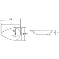 Раковина-чаша Abber Bequem 59 Белая матовая арт-AC2117MW — фото 4, Раковины накладные