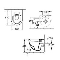 Унитаз Esbano Amapola подвесной Серый матовый с сиденьем Микролифт арт-ESUPAMAPGM — фото 3, Подвесные унитазы