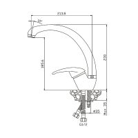 Смеситель для кухни Olive's Lerida Хром арт-08430-1LR — фото 2, Смесители для кухни