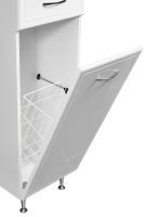 Шкаф пенал Stella Polar Концепт 36 с бельевой корзиной Белый арт-SP-00000146 — фото 4, Пеналы для ванной комнаты