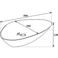 Раковина-чаша Runo Trezo 60 Белая арт-00-00001360 — фото 3, Раковины накладные