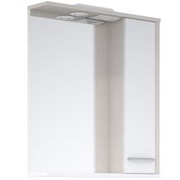 Зеркало со шкафом Corozo Лорена 75 с подсветкой Лайн Белое арт-SD-00000297 — фото 2, Зеркальные шкафы в ванную