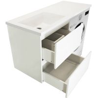 Тумба с раковиной Эстет Dallas Luxe 120 L подвесная Белая арт-ФР-00001928 — фото 3, Тумбы с раковиной