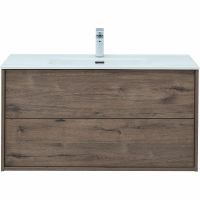 Товар: Тумба под раковину Aquanet Lino 100 Flat подвесная Дуб веллингтон арт-287545 - фото 2 Тумба под раковину Aquanet Lino 100 Flat подвесная Дуб веллингтон арт-287545 — фото 2, Тумбы под раковину