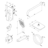 Душевая система Damixa Gala Хром арт-953510000 — фото 11, Встраиваемые душевые комплекты