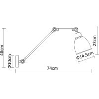 Настенный светильник Artelamp Braccio Черный арт-A2055AP-1BK — фото 3, Бра