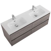 Тумба под раковину BelBagno Kraft 140 подвесная Cemento Grigio арт-KRAFT-1400-4C-SO-2-CG — фото 3, Тумбы под раковину