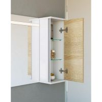 Подвесной шкаф Aqwella 5 Stars Майами 25 Дуб сонома Белый арт-Mai.04.25 — фото 2, Шкафы для ванной