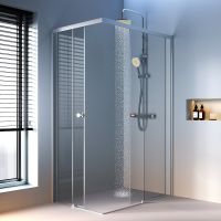 Душевой уголок AM.PM X-Joy 120х80 профиль Хром матовый стекло прозрачное арт-W94G-403-12080-MТ — фото 7, Прямоугольные душевые уголки