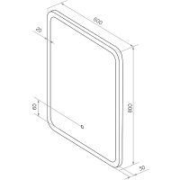 Зеркало Sintesi Bono 60 с подсветкой с сенсорным выключателем арт-SIN-SPEC-BONO-60 — фото 9, Зеркала в ванную комнату