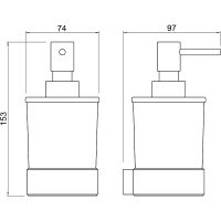 Дозатор для жидкого мыла Timo Selene Черный матовый арт-14039/03 — фото 2, Дозаторы