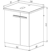Тумба под раковину VIANT Мюнхен 60 подвесная Хаки арт-VMUN60NH-T2STP — фото 5, Тумбы под раковину