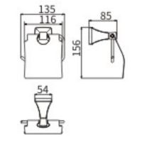 Держатель туалетной бумаги CeramaLux Domino с крышкой Хром арт-95407 — фото 2, Держатели туалетной бумаги