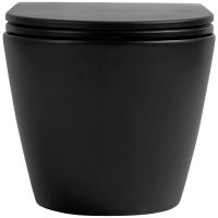 Унитаз Sintesi Evi подвесной Черный матовый с сиденьем Микролифт арт-SIN-TS-EVI-151BM — фото 4, Подвесные унитазы