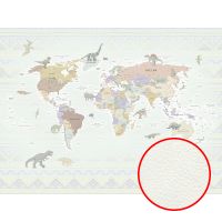 Фреска детская Ortograf Little Friends 34386 Фактура флок FLK Флизелин (4*3) Зеленый/Разноцветный, Карты/Животные арт-34386 (флок FLK) — фото 1, Фрески