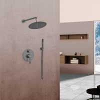 Душевая система Vincea Desire Вороненая сталь арт-VSFW-1D1GM — фото 2, Встраиваемые душевые комплекты