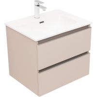 Тумба под раковину Aquanet Вега 60 подвесная Бежевая арт-329583 — фото 2, Тумбы под раковину