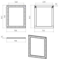 Зеркало Brevita Gloster 70 Графит матовый арт-GLOS-02070-48-2 — фото 6, Зеркала в ванную комнату