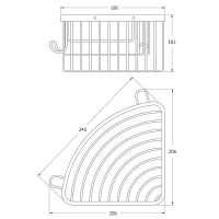 Полка корзина Artwelle Universell угловая Хром арт-4133 — фото 4, Полки для ванной и душа