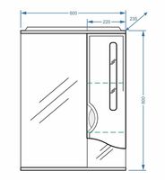 Товар: Зеркало со шкафом Stella Polar Сильва 60/С с подсветкой Белое арт-SP-00000208 - фото 5 Зеркало со шкафом Stella Polar Сильва 60/С с подсветкой Белое арт-SP-00000208 — фото 5, Зеркальные шкафы в ванную