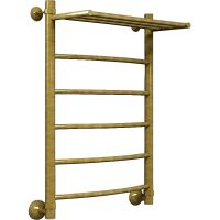 Водяной полотенцесушитель Ника Arc ЛД ВП 80/50 с полкой Бронза арт-ЛД ВП 80/50 бронза — фото 1, Водяные полотенцесушители