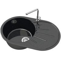 Кухонная мойка Bergg Z110 Черная арт-B110Q004 — фото 2, Кухонные мойки