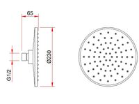 Верхний душ Berges Nardis R Хром сильвер арт-072003 — фото 2, Верхние души