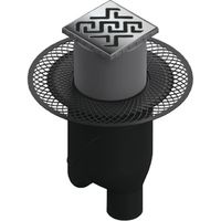 Душевой трап Berges Platz Antik 100x100 с решеткой Хром арт-091060 — фото 1, Трапы для душа