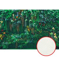 Фреска Ortograf Oasis 32765 Фактура флок FLK Флизелин (4*2,7) Зеленый/Черный, Листья арт-32765 (флок FLK) — фото 1, Фрески