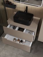 Тумба с раковиной Orange Line 80 подвесная Латте матовый арт-Li-80TuLMDF+B02-460MB — фото 4, Тумбы с раковиной